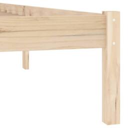 Berkfield Home Beautiful Bed Frame without Mattress 152x203 cm Solid Wood Pine Queen in Light Tan - thumbnail 7