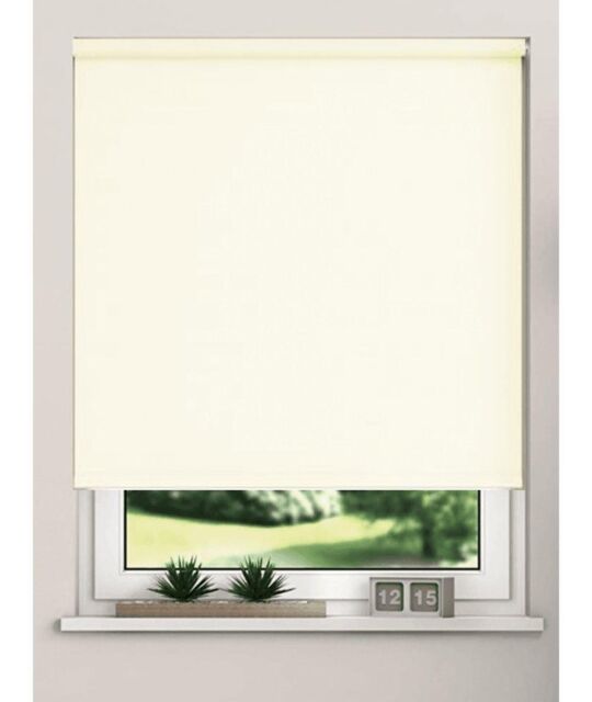 New Edge Blinds Thermal Blackout Roller Blinds 175cm Drop x Width 110cm Cream - Size: 140m width x 175 cm drop - image 1