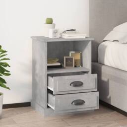 Berkfield Home Bedside Cabinets 2 pcs Concrete Grey 43x36x60 cm - Size: 43 x 36 x 60 cm - thumbnail 2