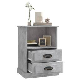 Berkfield Home Bedside Cabinets 2 pcs Concrete Grey 43x36x60 cm - Size: 43 x 36 x 60 cm - thumbnail 5