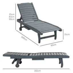 Nordara Grey Wooden Adjustable Recliner Chair - Size: 0.6m2 - thumbnail 2