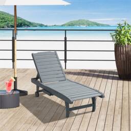 Nordara Grey Wooden Adjustable Recliner Chair - Size: 0.6m2 - thumbnail 1
