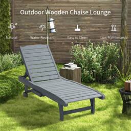 Nordara Grey Wooden Adjustable Recliner Chair - Size: 0.6m2 - thumbnail 3