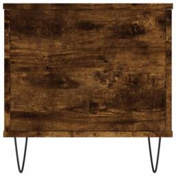 Berkfield Home Coffee Table Smoked Oak 90x44.5x45 cm Engineered Wood in Brown - thumbnail 7