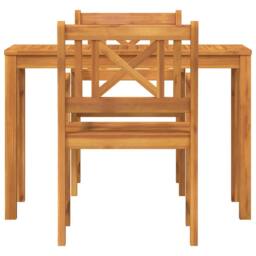 Berkfield Home Garden Chairs 2 pcs 56x56x90 cm Solid Wood Acacia in Brown - Size: 56 x 56 x 90 cm - thumbnail 7