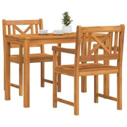 Berkfield Home Garden Chairs 2 pcs 56x56x90 cm Solid Wood Acacia in Brown - Size: 56 x 56 x 90 cm - thumbnail 3
