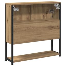 Berkfield Home Bathroom Mirror Cabinet Artisan Oak 60x16x60 cm Engineered Wood in Brown - Size: 60 x 16 x 60 cm - thumbnail 8