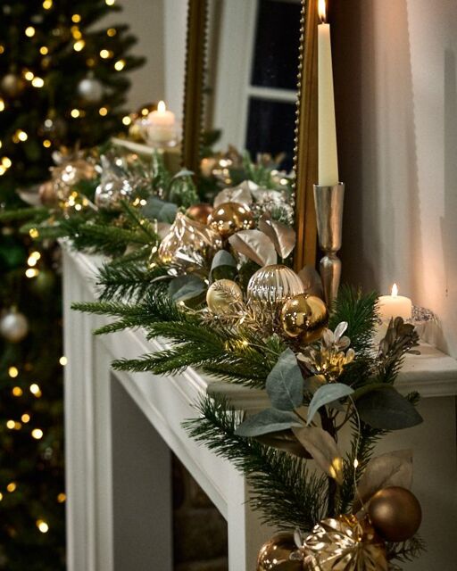 Dibor Metallic Magic Bauble Xmas Table Decoration Christmas Garland 1.8m - Size: Large - image 1
