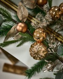 Dibor Metallic Magic Bauble Xmas Table Decoration Christmas Garland 1.8m - Size: Large - thumbnail 5