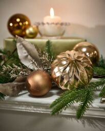 Dibor Metallic Magic Bauble Xmas Table Decoration Christmas Garland 1.8m - Size: Large - thumbnail 4
