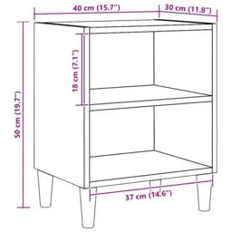 Berkfield Home Classic Bedside Cabinets 2 pcs Artisan Oak 40x30x50 cm Engineered Wood in Brown - Size: 40 x 30 x 50 cm - thumbnail 9