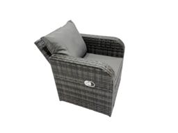 Fimous Garden Rattan Furniture Set 9 Seater with 2 Side Table 2 Big Stool in Dark Grey - thumbnail 4
