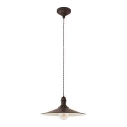 Eglo Stockbury Antique Brown Industrial Pendant Light - thumbnail 2