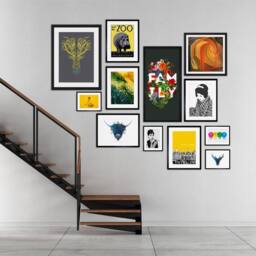 Artery8 Stylised Ara Macaw Parrot De Mesquita Framed Wall Art Print in White - Size: A4 - thumbnail 5