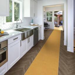 runrug Hallway Carpet Runner Rug - Soft & Comfy, 9mm - 'Plain' in Beige - Size: 70 cm x 420 cm - thumbnail 4