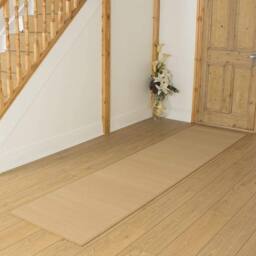 runrug Hallway Carpet Runner Rug - Soft & Comfy, 9mm - 'Plain' in Beige - Size: 70 cm x 420 cm - thumbnail 5