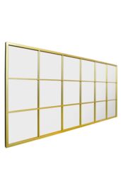"MirrorOutlet Gold Modern Window Garden Wall Mirror 69"" X 33"" (174CM X 85CM) - Size: 1 Pack" - thumbnail 5