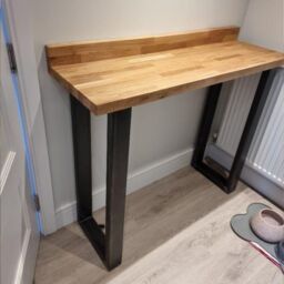 TRL Handmade Furniture Solid Oak Breakfast Bar - Onyx in Brown - thumbnail 5