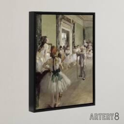 "Artery8 Edgar Degas The Ballet Class Framed Canvas Wall Art Print in Beige - Size: W12"" x H16""" - thumbnail 2