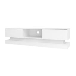 STILVORA TV Stand 160 cm with LED Lights & 2 Drawers in White - thumbnail 6