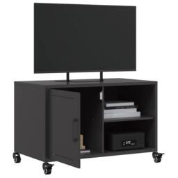Berkfield Home TV Cabinet Black 68x39x43.5 cm Steel - thumbnail 5
