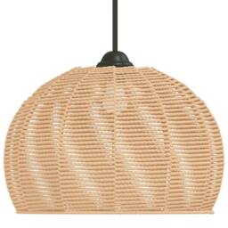 Berkfield Home Charming Ceiling Lamp Shade √ò36x26 cm Iron & Paper in Light Tan - Size: 36x26 cm - thumbnail 4