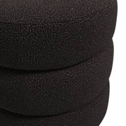 Lemon Pavilion Furniture Emi Pouffe - L43 x W43 x H49.5 cm - Black/Black - Fully Assembled in Black - thumbnail 3