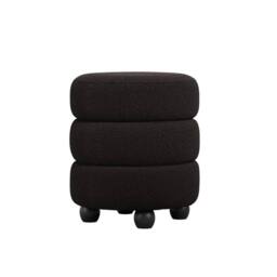 Lemon Pavilion Furniture Emi Pouffe - L43 x W43 x H49.5 cm - Black/Black - Fully Assembled in Black - thumbnail 2