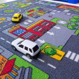 Kukoon Childrens Toy Car Roads Soft Play Mat 140cm x 200cm in Grey - Size: 140 cm x 200 cm - thumbnail 3