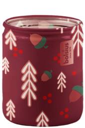 KDMD Sleeved Glass Candle - Winter Spices in Maroon - thumbnail 1