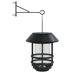 Berkfield Home Solar Outdoor Wall Lanterns 4 pcs White in Black - thumbnail 5