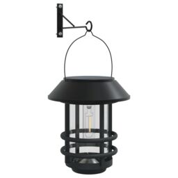 Berkfield Home Solar Outdoor Wall Lanterns 4 pcs White in Black - thumbnail 4
