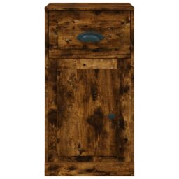 Berkfield Home Side Cabinet with Drawer Smoked Oak 40x50x75 cm Engineered Wood in Brown - Size: 40 x 50 x 75 cm - thumbnail 6