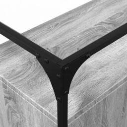 Berkfield Home Sideboard with Glass Top Grey Sonoma 98x35x81 cm Engineered Wood - Size: 98 x 35 x 81 cm - thumbnail 7