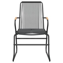 Berkfield Home 5 Piece Garden Dining Set Black PVC Rattan - thumbnail 6