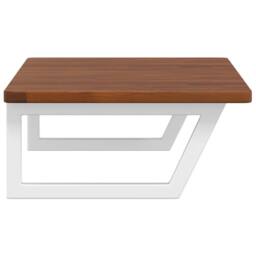 Berkfield Home Elegant Basin Shelf Wall Mounted Steel & Solid Wood Oak in Brown - thumbnail 5