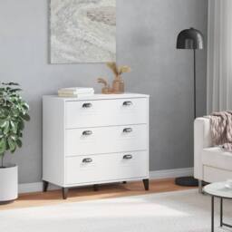 Berkfield Home Drawer Cabinet VIKEN White Engineered Wood - thumbnail 3