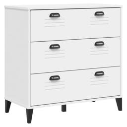 Berkfield Home Drawer Cabinet VIKEN White Engineered Wood - thumbnail 1