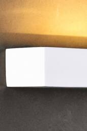 Harper Living Ceramic Rectangle Wall Light White Paintable Uplighter G9 (NO BULB) - thumbnail 4
