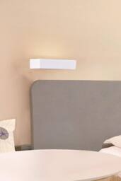 Harper Living Ceramic Rectangle Wall Light White Paintable Uplighter G9 (NO BULB) - thumbnail 3