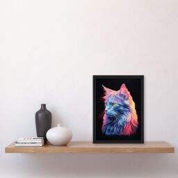 Artery8 Ragamuffin Cat Artwork No 2 By Karen Peters Bright Uplit Pastel Toned Light Elegant Painting Art Print Framed Poster Wall Decor - thumbnail 4