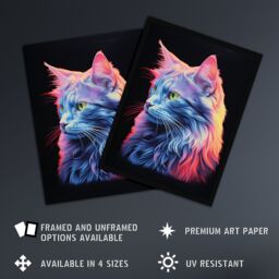 Artery8 Ragamuffin Cat Artwork No 2 By Karen Peters Bright Uplit Pastel Toned Light Elegant Painting Art Print Framed Poster Wall Decor - thumbnail 2