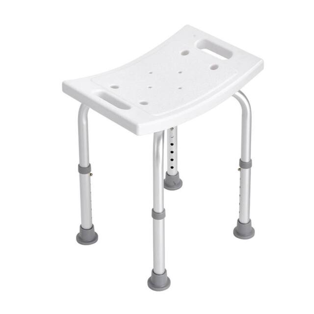 SPETLEK 350lbs Shower Chair Bath Stool Seat Padded Height in White - image 1