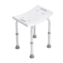 SPETLEK 350lbs Shower Chair Bath Stool Seat Padded Height in White - thumbnail 1