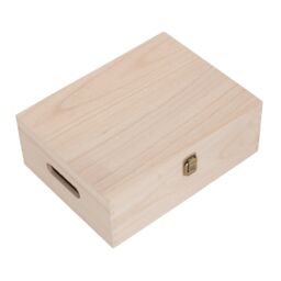 Red Hamper 30cm Wooden Bottle Carrier Box in Brown - thumbnail 5