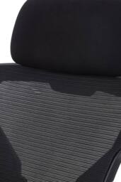 Living and Home Adjustable High Back Mesh Office Chair with Footrest & Lumbar Support in Black - thumbnail 9