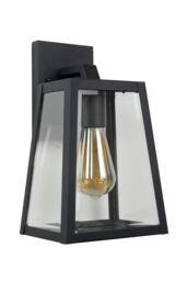 Lucide 'MATSLOT' Non Dimmable Stylish Outdoor Cottage Wall Lantern 1xE27 in Black - thumbnail 2