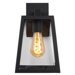 Lucide 'MATSLOT' Non Dimmable Stylish Outdoor Cottage Wall Lantern 1xE27 in Black - thumbnail 5