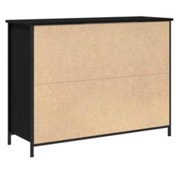 Berkfield Home Sideboard Black Oak 100x35x75 cm Engineered Wood - Size: 100 x 35 x 75 cm - thumbnail 5