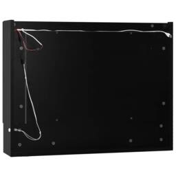 Berkfield Home LED Bathroom Mirror Cabinet Black 80x15x60 cm MDF - Size: 80 x 15 x 60 cm - thumbnail 8